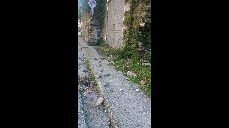 &nbsp;Crolli Acquasanta Terme Ascoli (foto di Marco Traini, Agi) 30 ottobre 2016