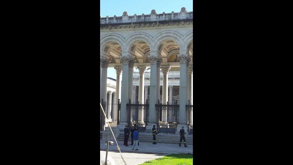 &nbsp;Terremoto centro Italia, Basilica di San Paolo, a Roma (foto di Paolo Giorgi, Agi) 30 ottobre 2016&nbsp;