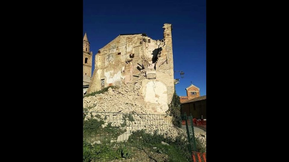 Palazzo crollato a Ripaberarda. Ascoli (foto di Marco Traini, Agi) 30 ottobre 2016&nbsp;