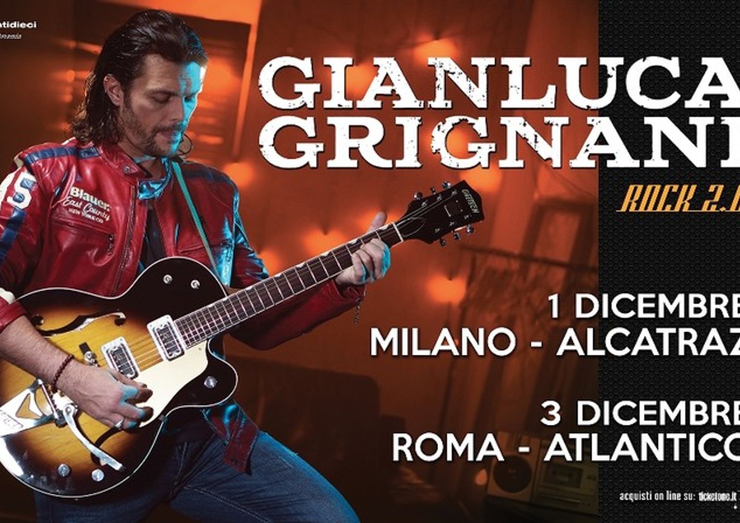 Gianluca Grignani dal vivo a Milano e Roma
