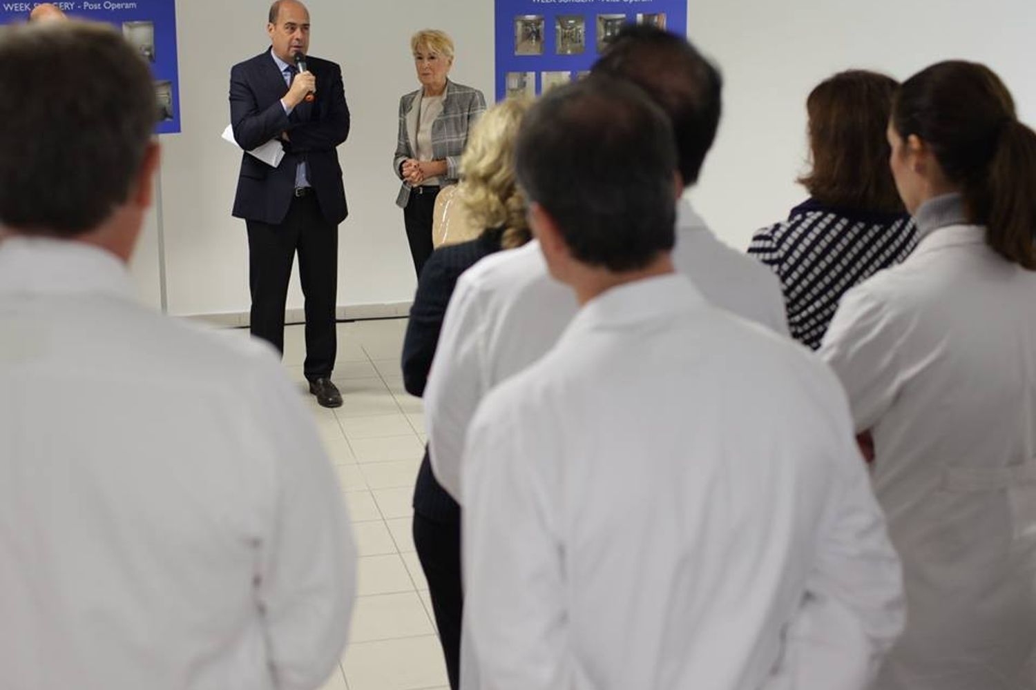 Nicola Zingaretti e commissario straordinario Asl Roma 2, Flori Degrassi - inaugurazione 'week surgery' ospedale Sant'Eugenio (Facebook)&nbsp;