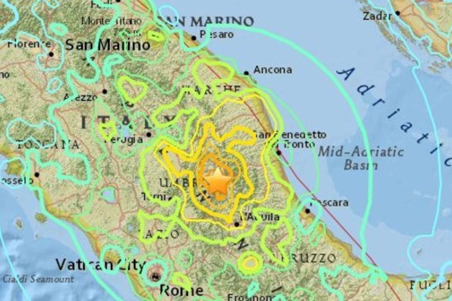 &nbsp;Terremoto Sisma Marche Umbria Macerata (foto youreporter)