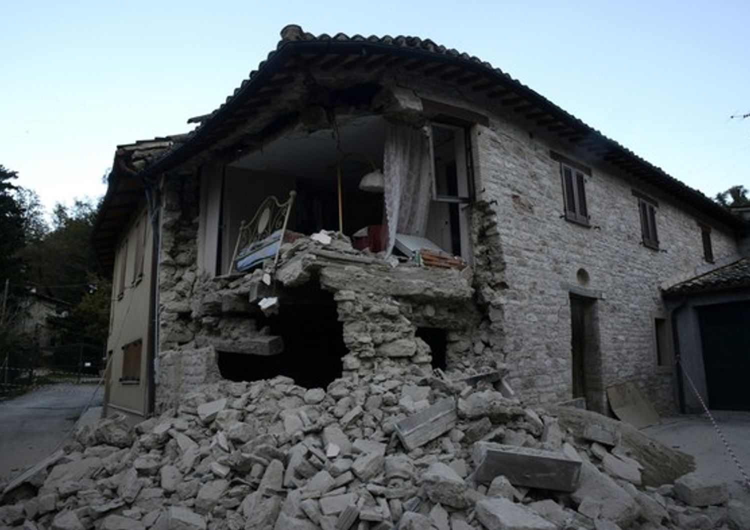 &nbsp;Terremoto Sisma Marche Umbria Pieve Torina (afp)
