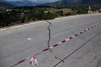 &nbsp; Terremoto sisma Amatrice strade chiuse danneggiate (afp)