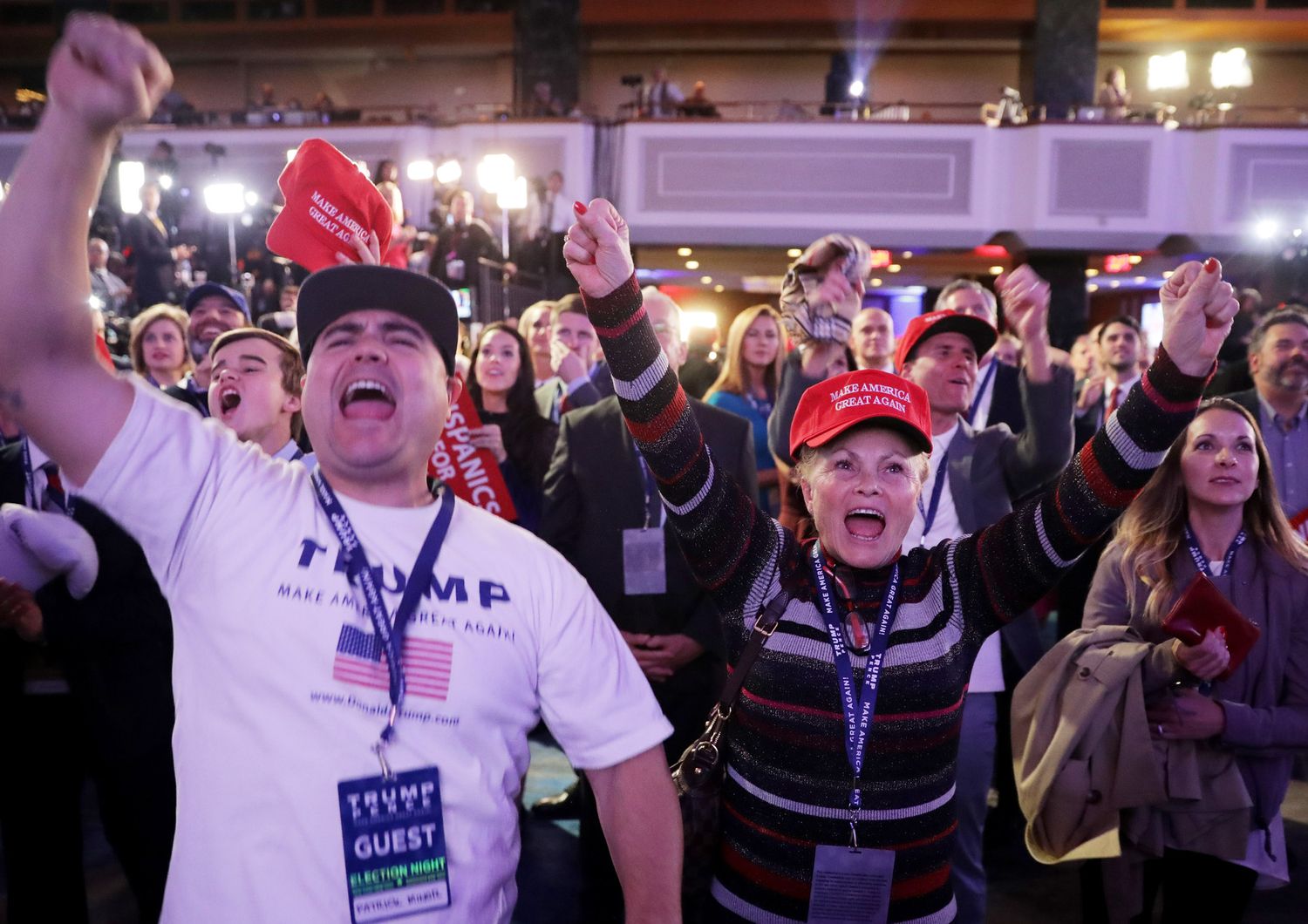 &nbsp;Supporters Trump elezioni Usa 2016 (Afp)