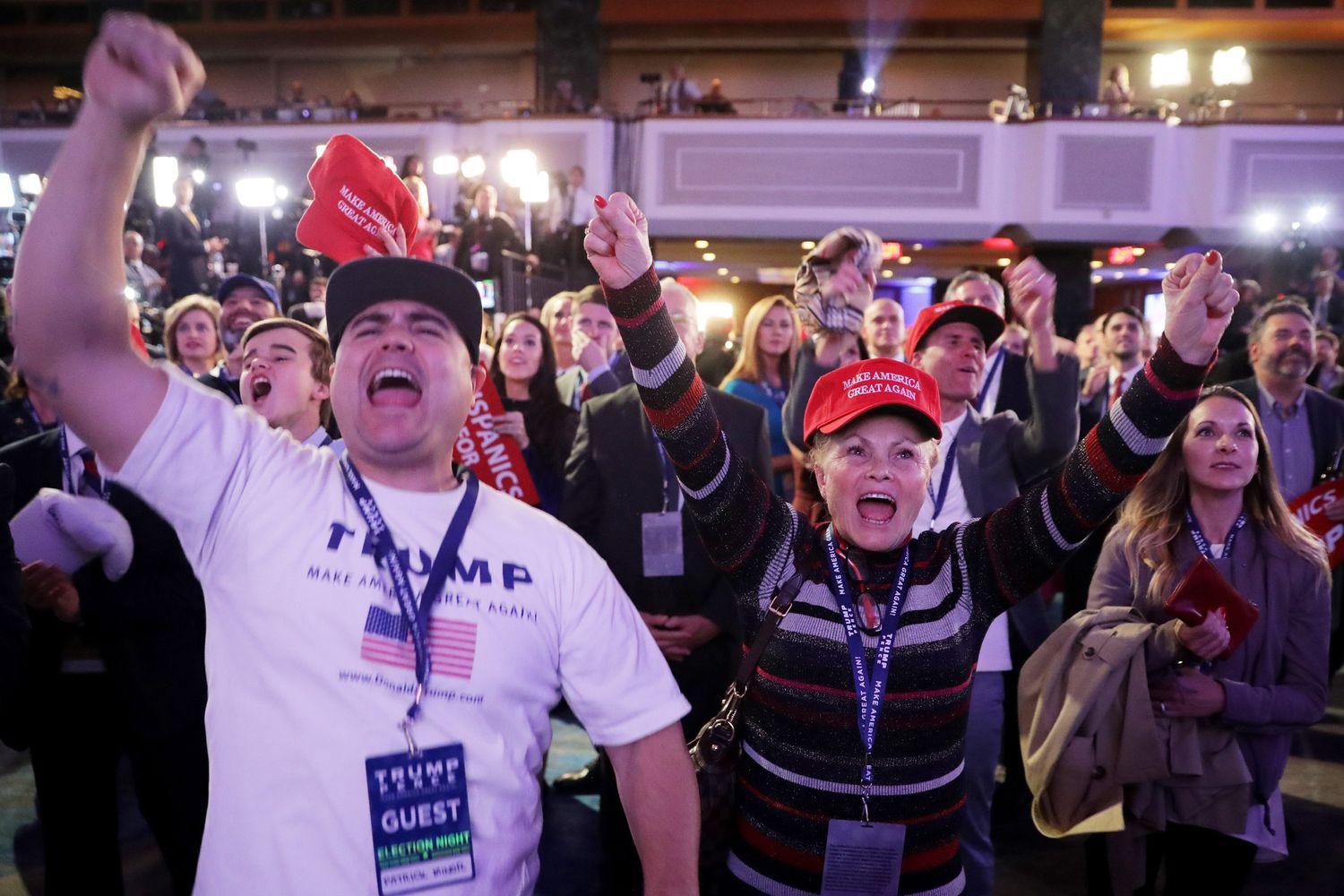 &nbsp;Supporters Trump elezioni Usa 2016 (Afp)