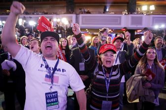 &nbsp;Supporters Trump elezioni Usa 2016 (Afp)