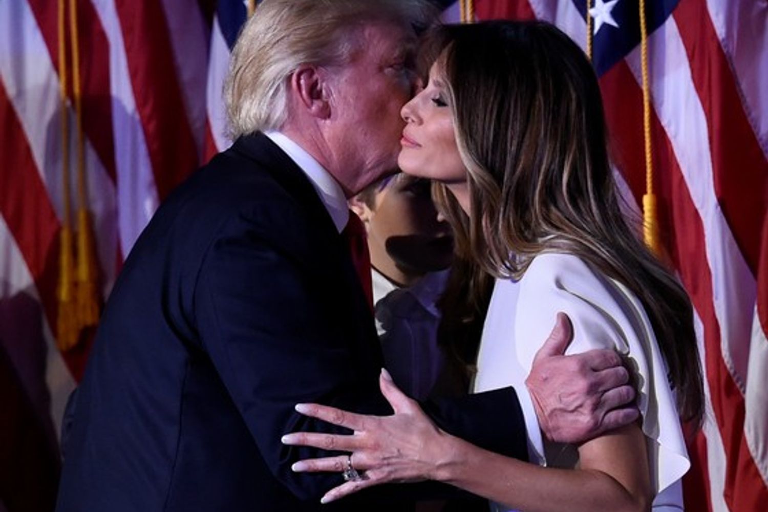Donald Trump e la moglie Melania (afp)