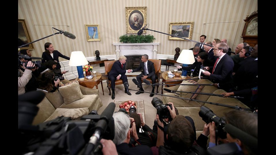 L'incontro di Trump con Obama alla Casa Bianca (Afp)&nbsp;