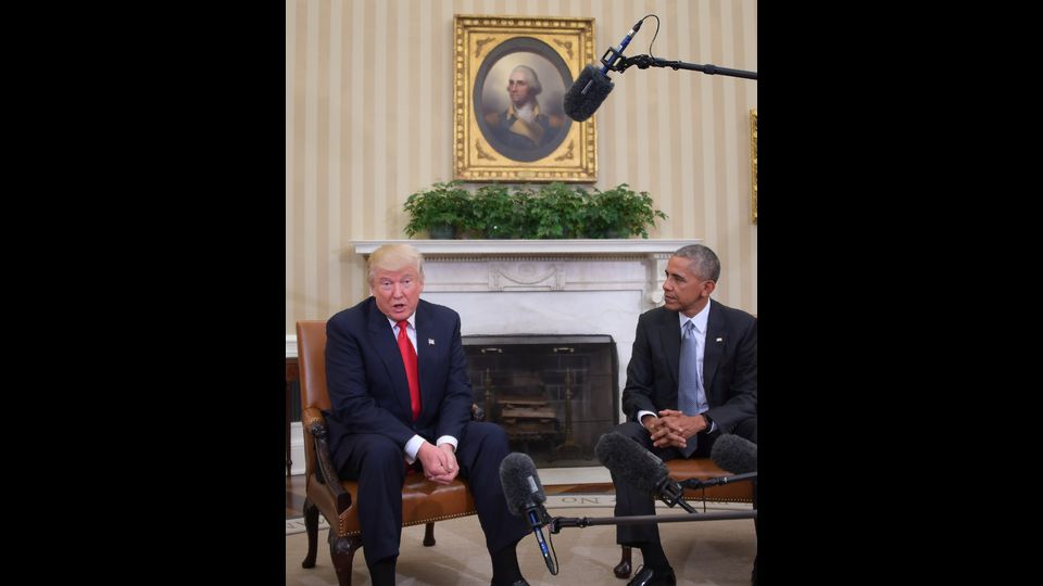 L'incontro di Trump con Obama alla Casa Bianca (Afp)&nbsp;
