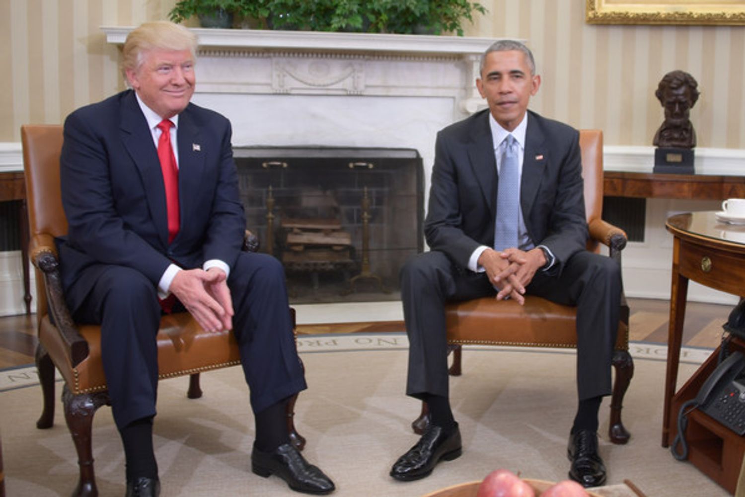 L'incontro di Trump con Obama alla Casa Bianca (Afp)&nbsp;