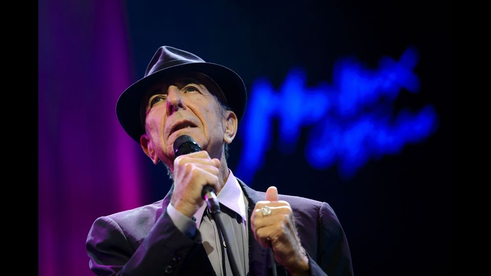 &nbsp;Il poeta-cantautore canadese, Leonard Cohen, in concerto presso l'Auditorium Stravinski durante l'edizione 47nd del Montreux Jazz Festival, il 5 luglio, 2013 (Afp)