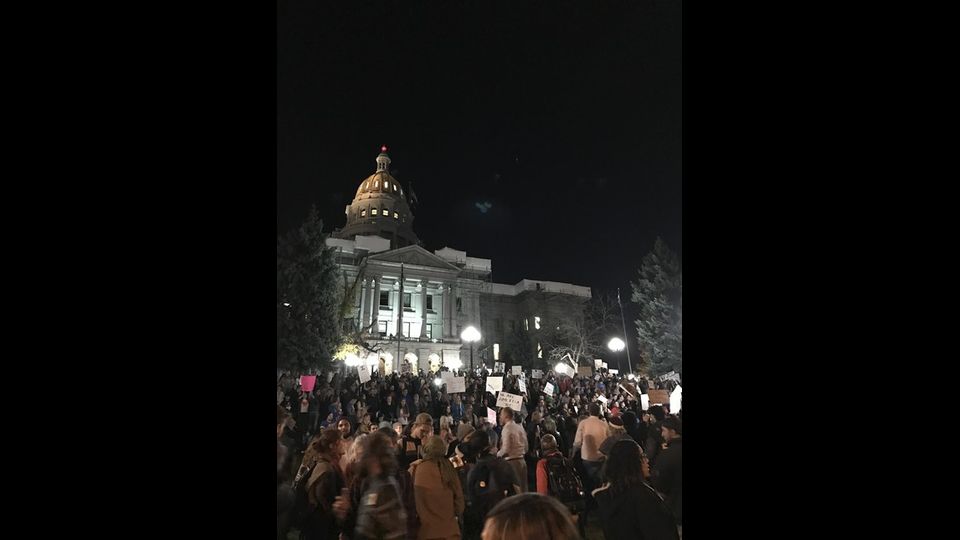 &nbsp;Cortei e proteste a Denver (foto Afp)