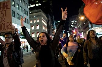 Proteste e manifestazioni a New York&nbsp;(foto Afp)