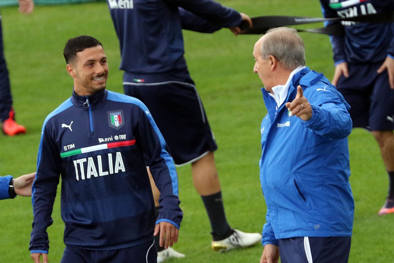 allenamento nazionale Italia Ventura e Izzo a Coverciano (Agf)&nbsp;