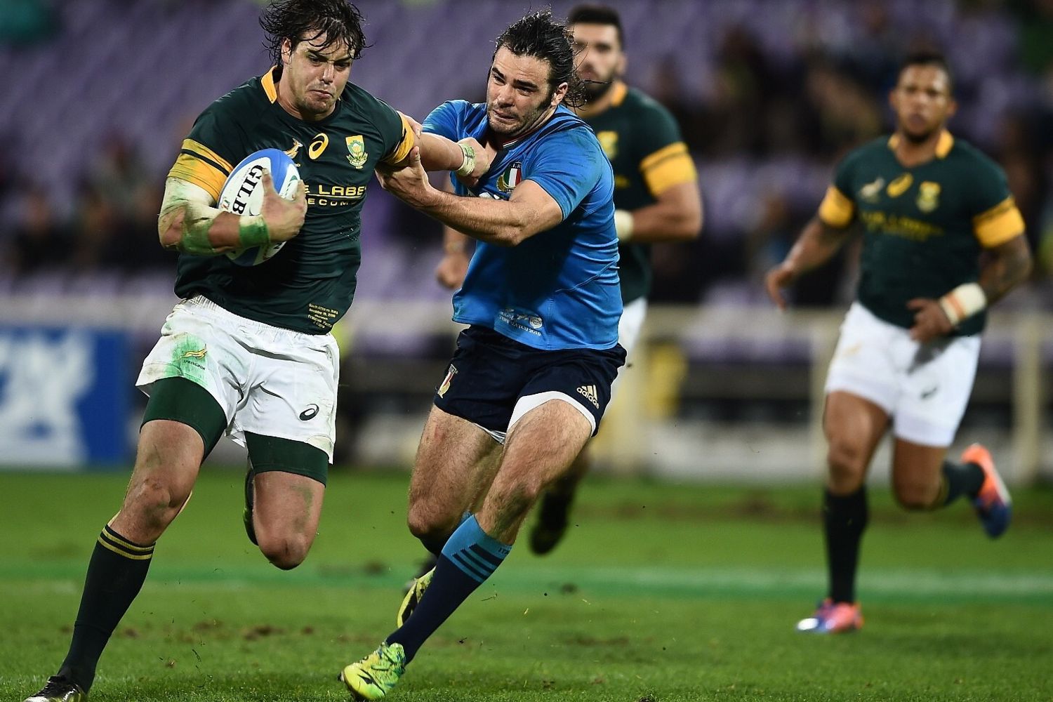 &nbsp;Rugby, l'Italia in una sfida contro il Sudafrica (afp)