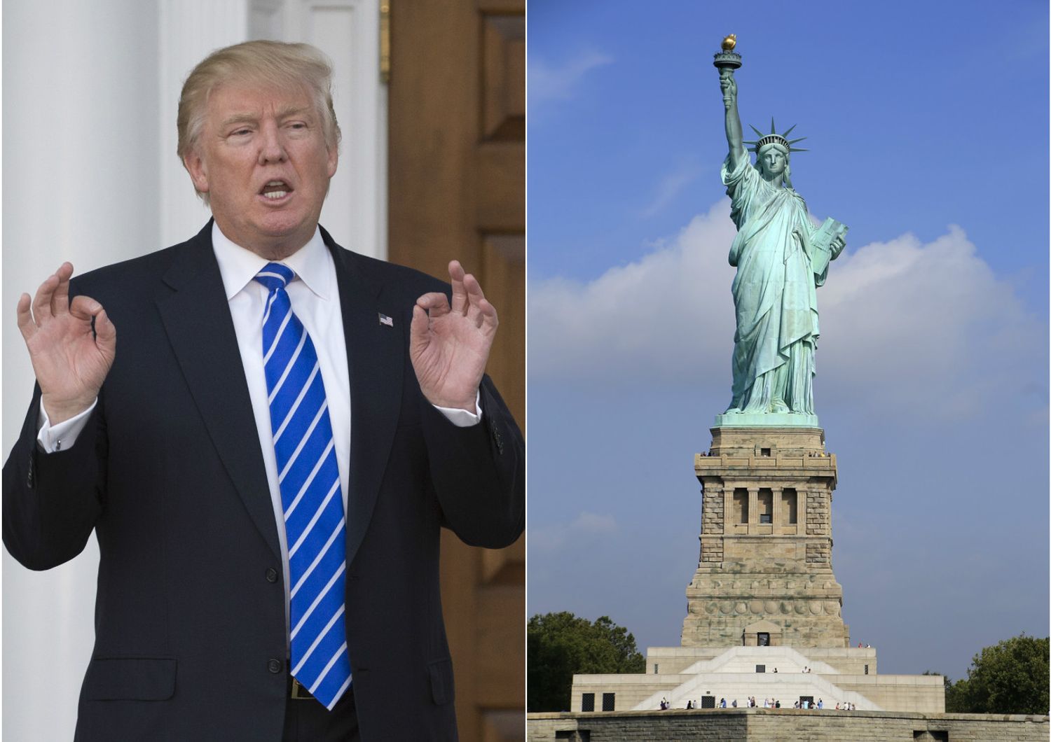 Trump statua della liberta' new york (Afp)&nbsp;