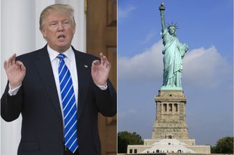 Trump statua della liberta' new york (Afp)&nbsp;