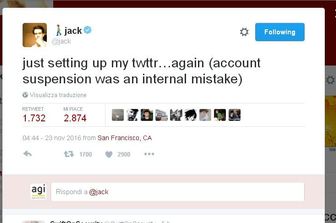 &nbsp;Sospeso profilo del creatore di Twitter