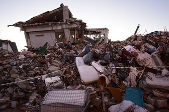 &nbsp;Amatrice, terremoto centro Italia (foto Afp)