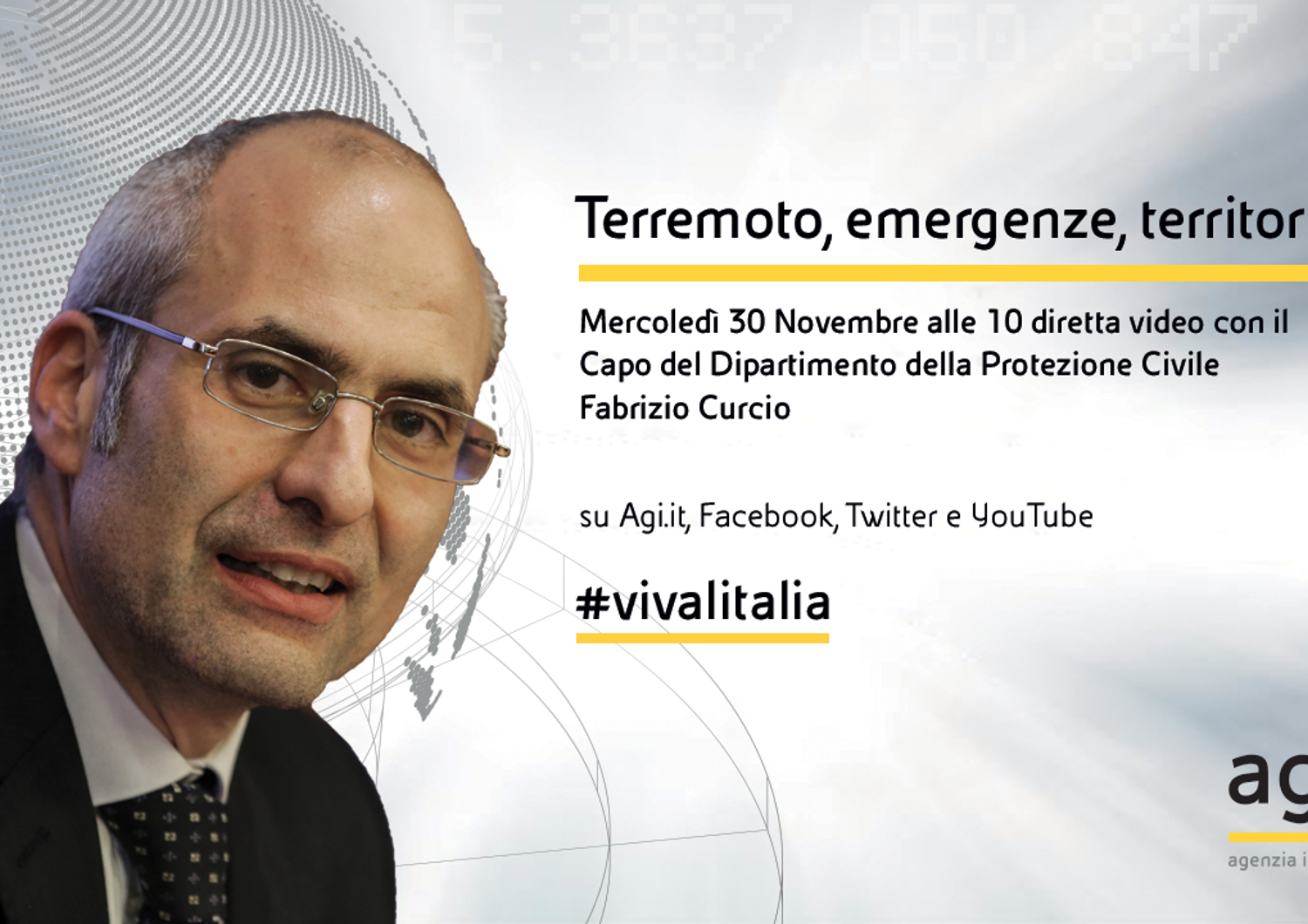 &nbsp;Fabrizio Curcio a Viva l'Italia (Agi)