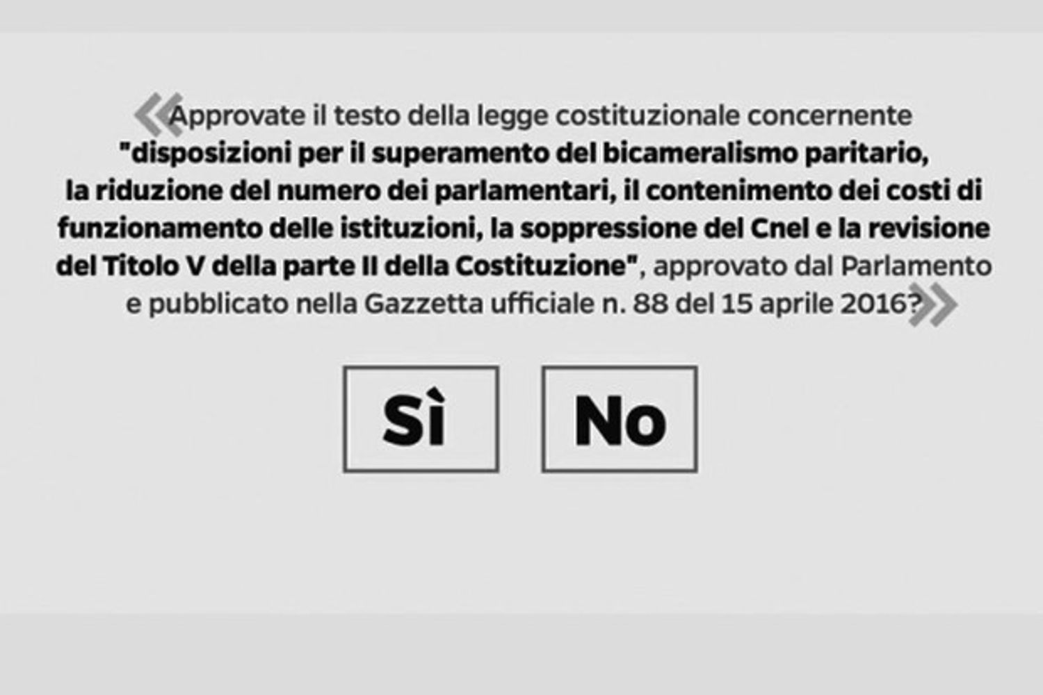 &nbsp;Quesito referendario