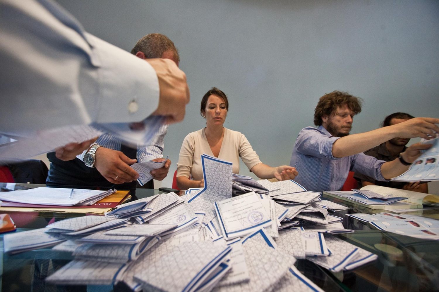 Scrutinio elezioni schede elettorali (Agf)&nbsp;