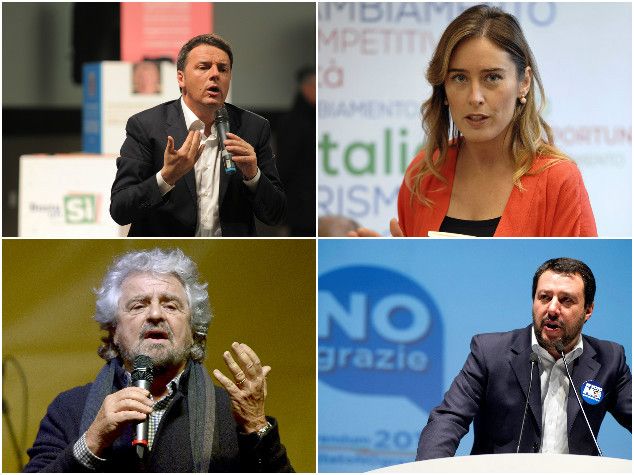 Renzi, Boschi, Grillo, Salvini&nbsp;