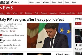 Il referendum visto dalla Bbc: &quot;I leader della Ue non hanno dormito stanotte, dopo le dimissioni dell'ultimo premier di sinistra in Europa&quot;