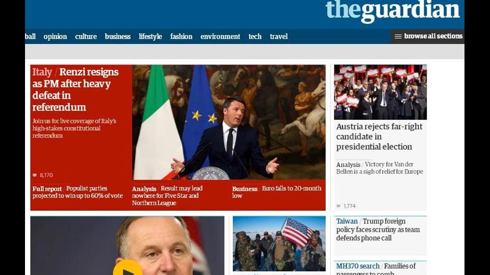 Il referendum visto dal Guardian: in Italia vince il vento del populismo