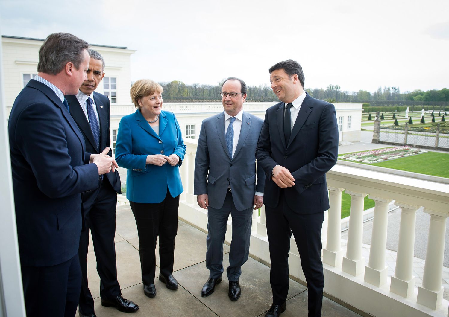 Cameron,Obama, Merkel, Hollande e Renzi (afp)&nbsp;