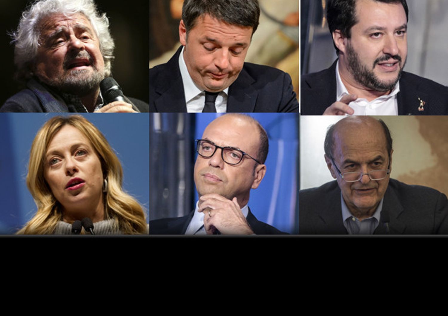 Grillo - Renzi - Salvini - Meloni - Alfano - Bersani &nbsp;