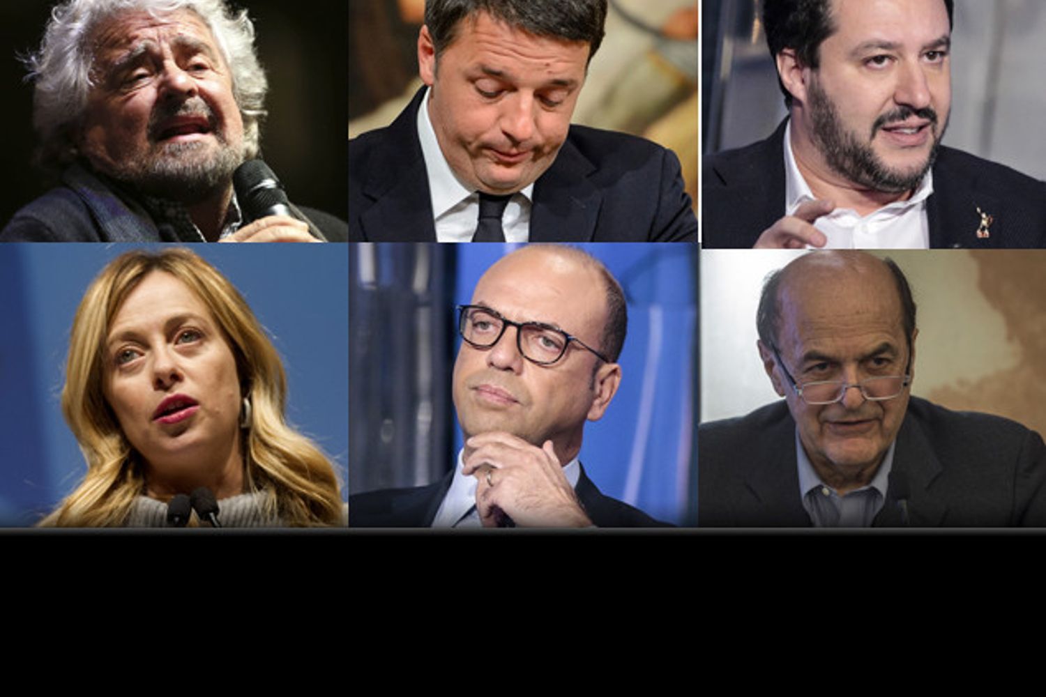 Grillo - Renzi - Salvini - Meloni - Alfano - Bersani &nbsp;