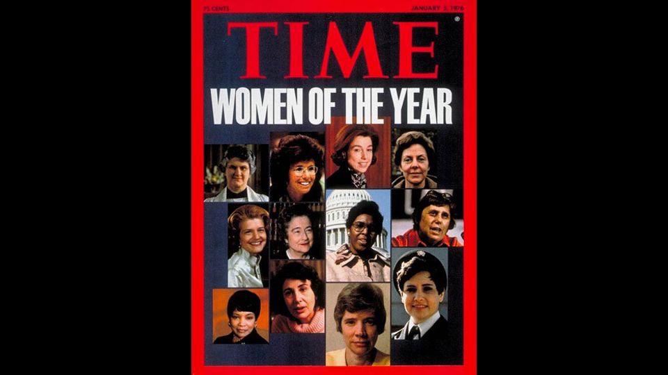 1975 - Le donne americane, rappresentate da Susan Brownmiller, Kathleen Byerly, Alison Cheek, Jill Conway, Betty Ford, Ella Grasso, Carla Hills, Barbara Jordan, Billie Jean King, Carol Sutton, Susie Sharp e Addie Wyatt&nbsp;