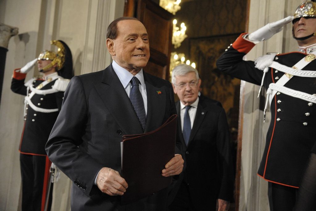 Berlusconi consultazioni Quirinale (Afp)
