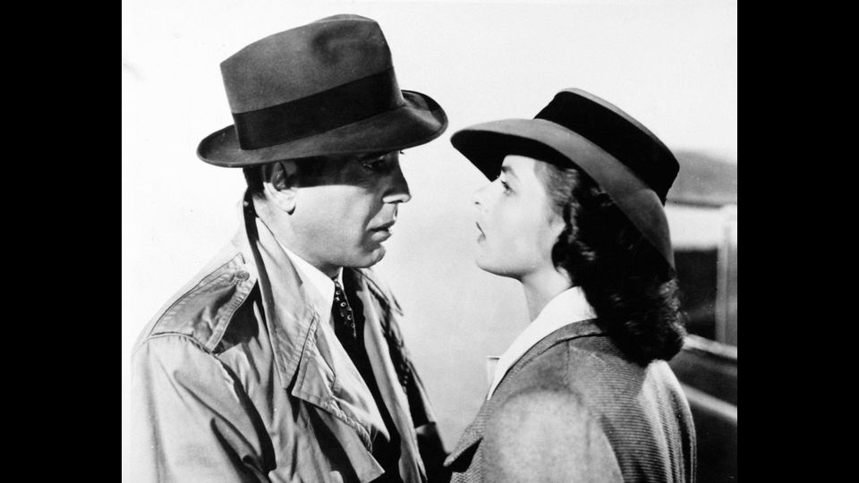 &quot;Casablanca&quot; (1942) di Michael Curtiz, con  Humphrey Bogart eIngrid Bergman (foto Afp)&nbsp;