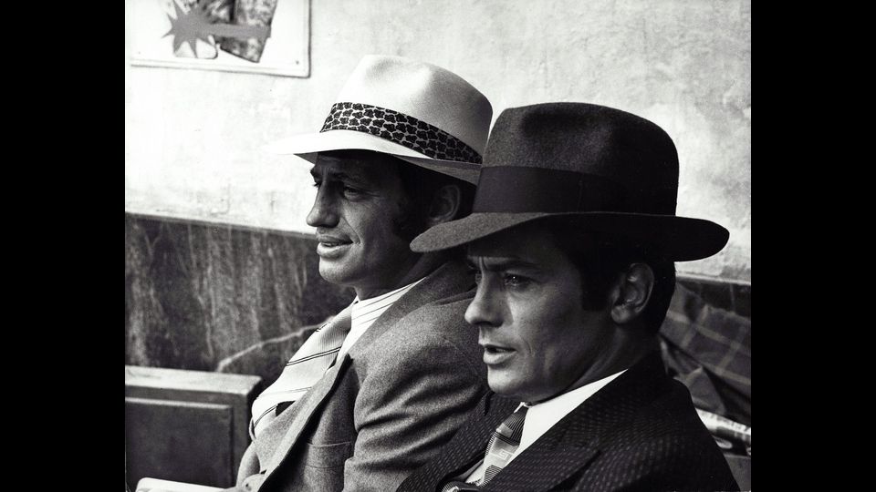 Scena dal film &quot;Borsalino&quot; (1970) di Jacques Deray, &nbsp;con Jean-Paul Belmondo, Alain Delon (foto Afp)&nbsp;
