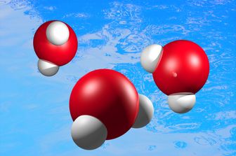 Molecola dell'acqua, formata da un atomo di ossigeno e due atomi di idrogeno (Afp)&nbsp;