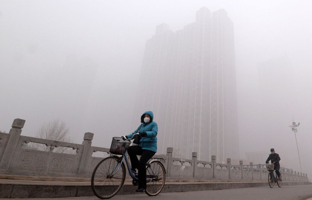 Cappa di smog soffoca le grandi citta' della Cina (Afp) &nbsp;