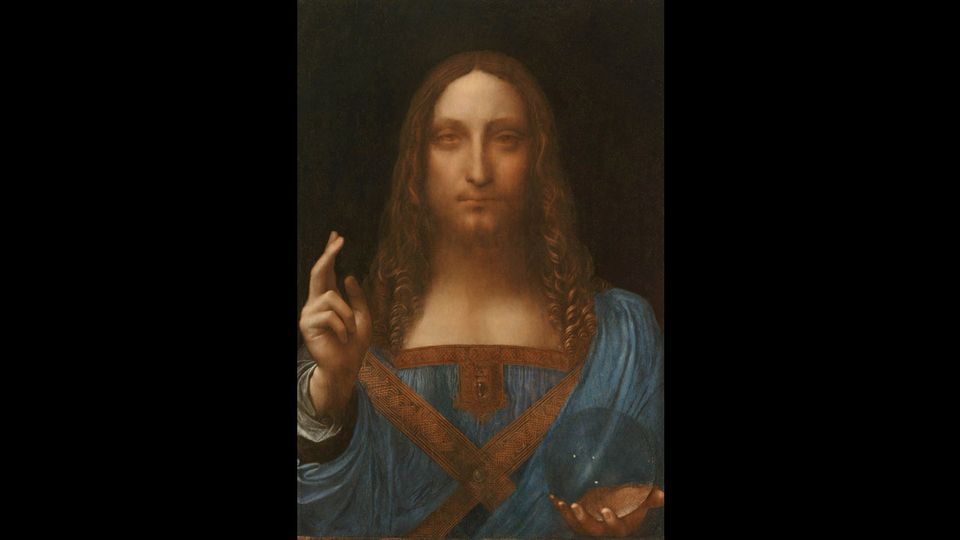 Salvator mundi: olio su tavola (66x46 cm), databile intorno al 1499 circa e conservato in una collezione privata statunitense. L'opera &egrave; stata pubblicata solo nel 2011 in occasione di una mostra alla National Gallery di Londra&nbsp;