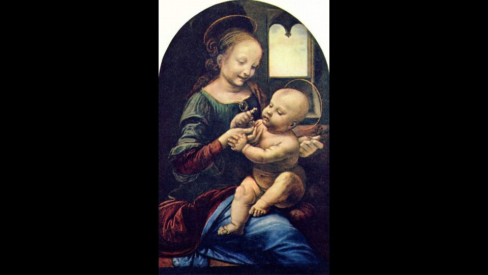 &nbsp;Madonna Benois: olio su tavola trasportato su tela (48x31 cm) di Leonardo da Vinci, databile al 1478-1482 circa e conservato nel Museo dell'Ermitage di San Pietroburgo