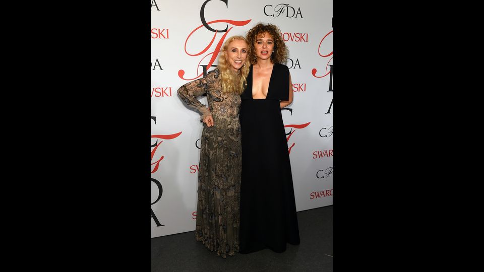 Franca Sozzani e Valeria Golino (foto Afp)&nbsp;