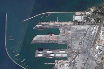 &nbsp;Siria base navale Tartus (foto da Google maps)