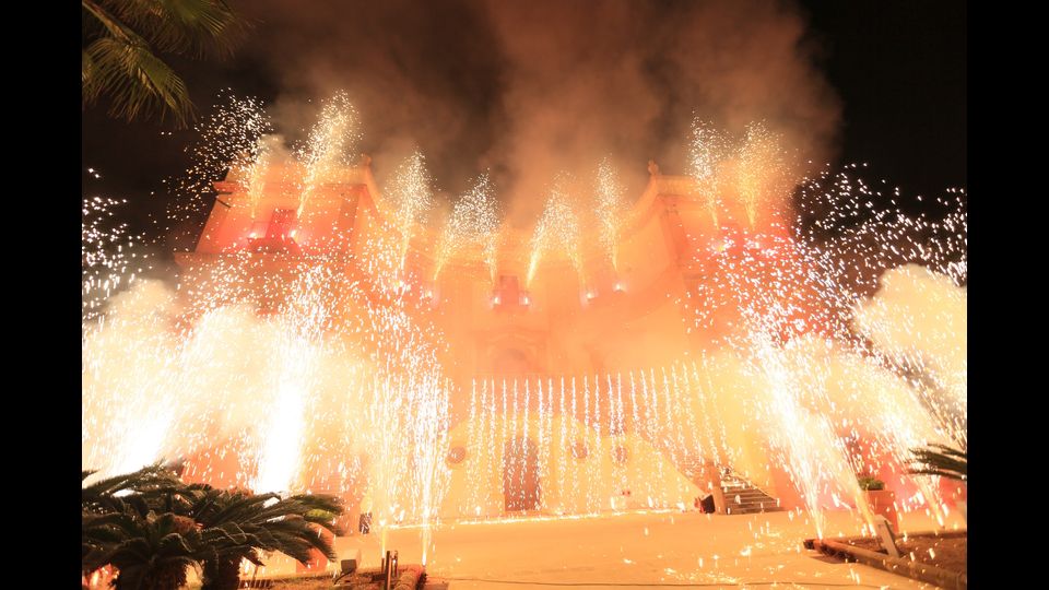 I fuochi d'artificio hanno salutato la riapertura del Museo Guttuso che ospita centinaia di opere del Maestro siciliano (foto museo Guttuso)