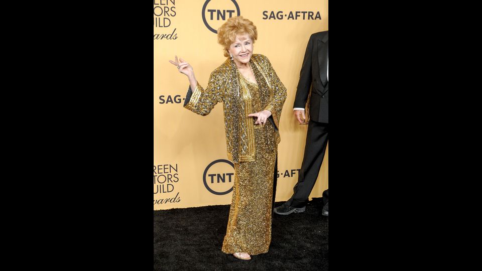 &nbsp;Debbie Reynolds al 21mo Annual Screen Actors Guild Awards 2015 di Los Angeles (foto Afp)