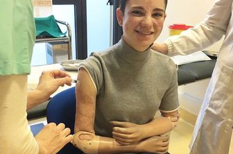 &nbsp;Bebe Vio vaccinazione meningite (foto Fb)