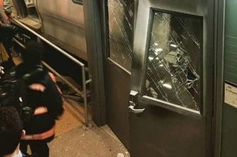 &nbsp;deraglia treno a Brooklyn 4 gennaio 2017 (foto Twitter)