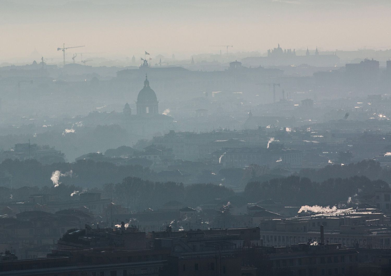 &nbsp; Smog e inquinamento sulla capitale (Agf)