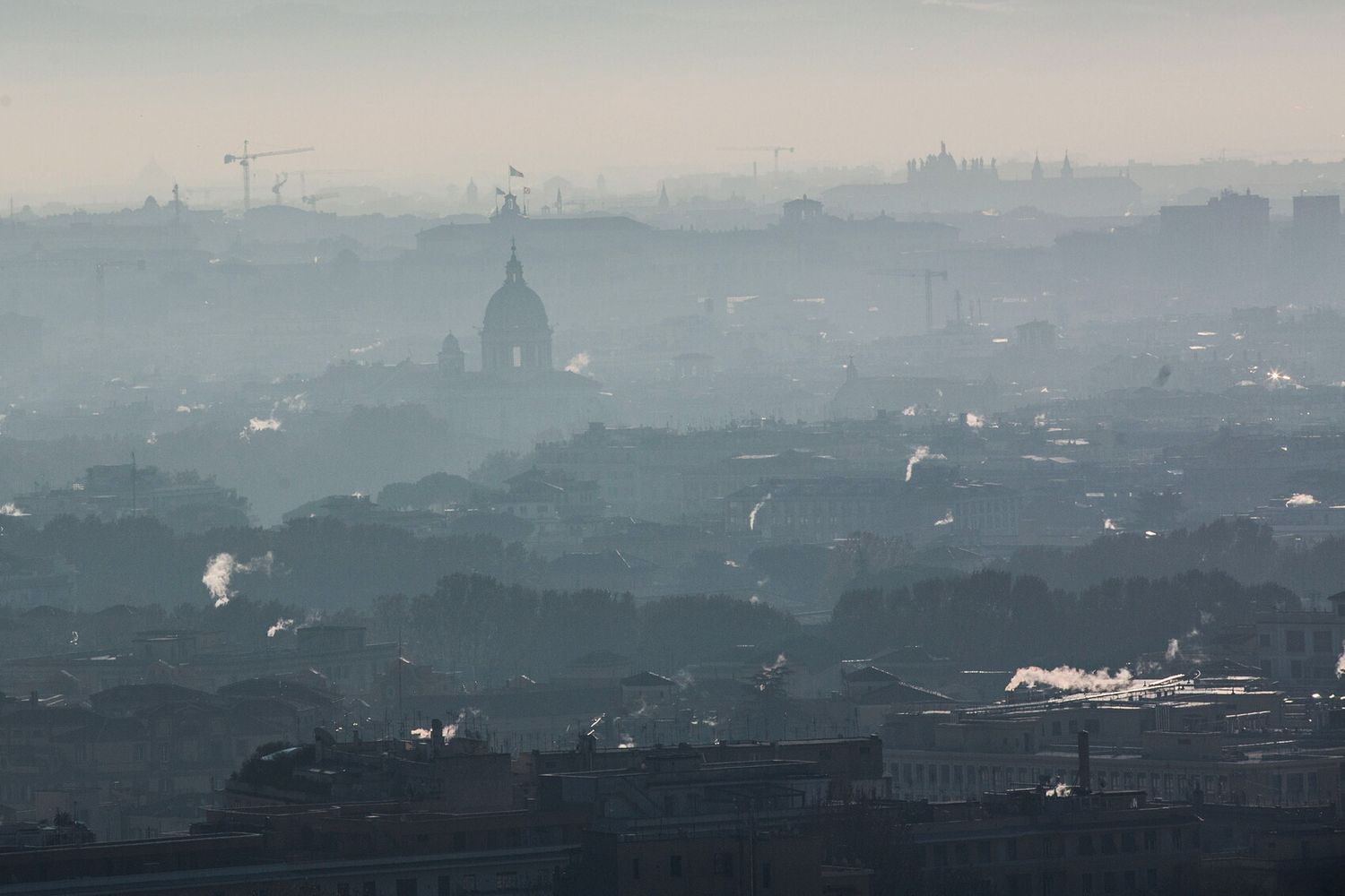 &nbsp; Smog e inquinamento sulla capitale (Agf)
