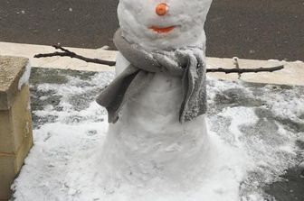 Ed ecco un classico pupazzo di neve...